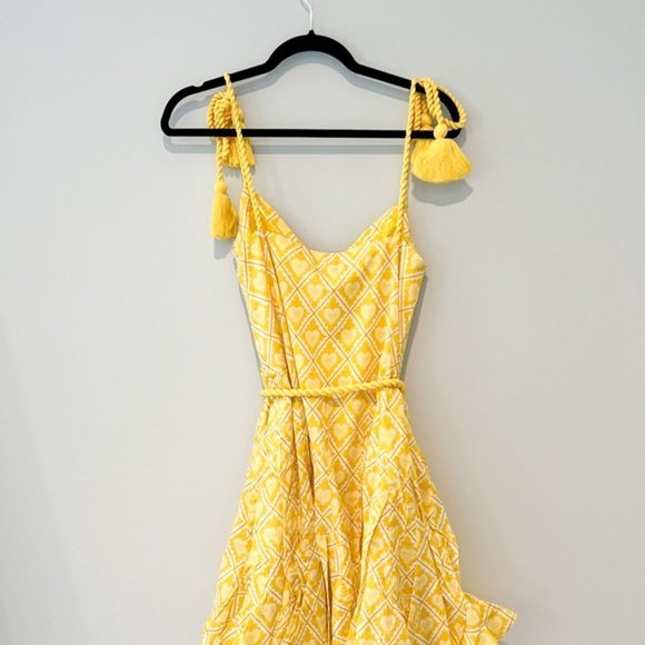 $435 NWT Rhode Casey Dress Lockdown Yellow Size Small - Picture 3 of 7